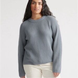 Quince Mongolian Cashmere Fisherman Crewneck Sweater